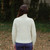 Ladies Turtleneck Wool Aran Sweater ML150 White Back ShamrockGift.com