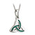 Rhodium Plated and Enamel Detail Pendant with Trinity Knot Shape Design ShamrockGift.com