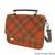 GA-LB1214-COL108-DEEP ORANGE CHECK Harris Tweed Thurso Square Shoulder Bag ShamrockGift.com