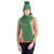 SAOL Authentic Irish Knit Wool Scarf for Ladies ML252 Green Color ShamrockGift.com