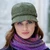  Women's Tweed Flapper Hat Fall Plaid Green Lifestyle Front View ShamrockGift