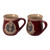 HI-Set-910 Red Scottish Piper Pottery Mug ShamrockGift.com