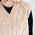 ML153-109 Parsnip Cable Knit Aran Sweater Vest online on ShamrockGift.com