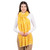LS104 411 Tuscany Gold Celtic Leaf Motif Cotton Shawl Front ShamrockGift.com