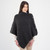 ML906-101-Charcoal Color Merino Irish Poncho with Button Detail ShamrockGift.com