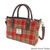 GA-LB1228-COL141-RED GREEN TARTAN Harris Tweed Tartan Brora Bag ShamrockGift.com