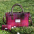 GA-LB1228-COL52 Harris Tweed Deep Pink Tote Bag ShamrockGift.com