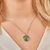 S46133 Connemara Marble Round Irish Necklace lifestyle shamrockgift.com