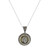 JCW-70061 Connemara Marble and Marcasite Stones Shamrock Pendant ShamrockGift.com