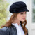 MWNewsboyBLK  Black Tweed Ladies Newsboy Hat Model