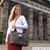 GA-LB1028-COL107-DSRK GREEN PLUM CHECK Ladies Harris Tweed Tartan Plaid Handbag Lifestyle ShamrockGift.com