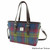 GA-LB1028-COL046-MULTI COLOUR TARTAN Harris Tweed Large Spey Tote Bag ShamrockGift.com