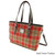 GA-LB1028-COL141-RED GREEN TARTAN Harris Tweed Large Spey Tote Bag ShamrockGift.com