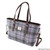 GA-LB1028-COL155- Soft Purple Tartan Harris Tweed Large Spey Tote Bag ShamrockGift.com