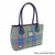GA-LB1003-COL135-SOFT BLUE AND PINK TARTAN Glen Appin Classic Harris Tweed Handbag ShamrockGift.com