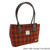 GA-LB1003-COL117-RUST WITH ORANGE OVERCHECK Glen Appin Classic Harris Tweed Handbag ShamrockGift.com
