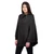 ML161 Irish Fisherman Zip Neck Poncho Charcoal ShamrockGift.com