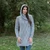 ML162 103 Grey Irish Hooded Fern Women's Cardigan Face Lifestyle ShamrockGift.com