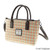GA-LB1228-COL105-CORAL GINGHAM Harris Tweed Tartan Brora Tote Bag .com