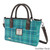 GA-LB1228-COL146-PURPLE MINT CHECK Harris Tweed Tartan Brora Tote Bag ShamrockGift.com