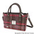 GA-LB1228-COL144 - BURGUNDY PINK STEWART TARTAN Harris Tweed Tartan Brora Tote Bag ShamrockGift.com