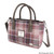 GA-LB1228-COL154-Pink Burgundy Harris Tweed Tartan Brora Tote Bag ShamrockGift.com