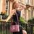 GA-LB1228-COL138-VIBRANT PINK BUCHANAN Harris Tweed Tartan Brora Tote Bag Lifestyle ShamrockGift.com