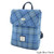 GA-LB1213-COL129-LIGHT BLUE CHECK Plaid Irish Tweed and Leather Backpack ShamrockGift.com