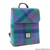 GA-LB1213-COL079- Green Purple Plaid Irish Tweed and Leather Backpack ShamrockGift.com