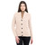 ML164 109 Parsnip Irish V Neck Shawl Women's Cardigan Front View ShamrockGift.com ML164 109 Parsnip Irish V Neck Shawl Women's Cardigan Front View ShamrockGift.com