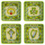 Royal Tara Set of 4 Different Coasters - Irish Weave CL-73-20 ShamrockGift.com
