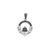 Gemstones Silver Claddagh Pendant GS-TPGD030437-MC-set ShamrockGift.com