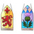 Scotland Gothic Stained Glass Panels Set CL-SG(Setof2)4 Shamrockgift.com