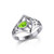 GS-SetRing2 Celtic Knot Peridot Silver Ladies Ring Shamrockgift.com