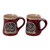 HI-Set-905 RED Scotland Thistle Stoneware Cofeee Mugs ShamrockGift.com