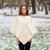 Fisherman Wool Aran Triangular Poncho Natural ShamrockGift.com