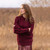 Women's Heavyweight Traditional Aran Wool Sweater Wine ShamrockGift.com