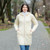 SAOL Ladies Cable Knit Hooded Coat Natural ML901 ShamrockGift.com