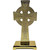 EC117-B Brass Irish Standing Cross Shamrockgift.com