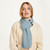 A196201-ONE Misty Blue Aran Loop Scarf ShamrockGift.com A196201-ONE Misty Blue Aran Loop Scarf ShamrockGift.com