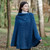 ML169106 Marl Blue Irish Wool Heavyweight Poncho ShamrockGift.com ML169106 Marl Blue Irish Wool Heavyweight Poncho ShamrockGift.com