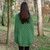 ML169105 Green Irish Wool Heavyweight Poncho  Rear view ShamrockGift.com ML169105 Green Irish Wool Heavyweight Poncho  Rear view ShamrockGift.com