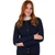 OAC-1505 Merino Wool Irish Lumber Cardigan With Buttons  Navy ShamrockGift.com