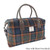 GA-LB1006-COL127-GREY WITH RUST OVERCHECK Harris Tweed Overnight Bag ShamrockGift.com