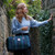 GA-LB1006-COL119-BLUE WITH TURQUOISE OVERCHECK Harris Tweed Overnight Bag Lifestyle ShamrockGift.com