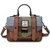 ISL-8311 Harris Tweed Ladies Mini Satchel  Chestnut-blue-tartan ShamrockGift.com