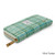 ISL-9630 Harris Tweed Ladies Long Wallet Mint Tartan Side View ShamrockGift.com