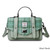 ISL-8312 Harris Tweed Medium Ladies Satchel Mint Check ShamrockGift.com