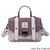 ISL-8312PURMDTL00 Islander Harris Tweed Tartan Satchel - Medium ShamrockGift.com