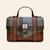ISL-8312 Harris Tweed Medium Ladies Satchel Chestnut Blue Tartan ShamrockGift.com